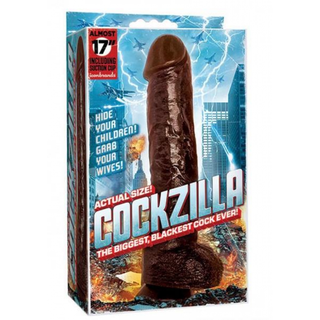 Cockzilla Super-Realistic Dildo - Black