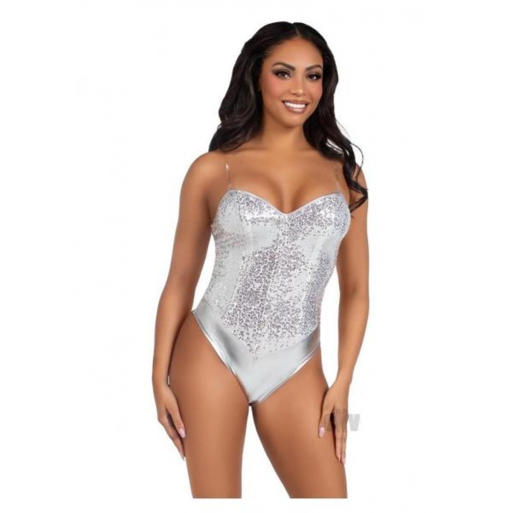 Sequin Bone Snap Bodysuit - Medium