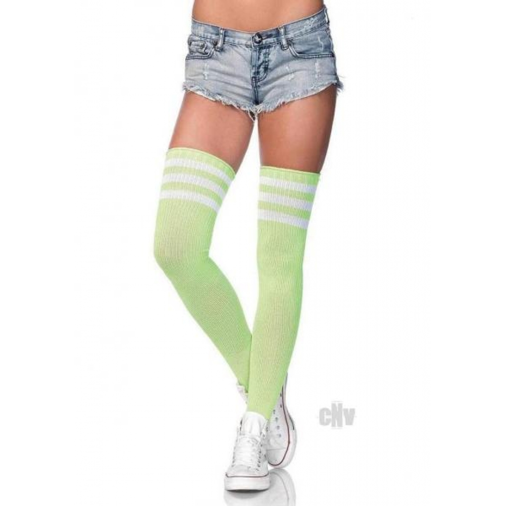 Athlete Thigh Hi 3 Stripe Os Green