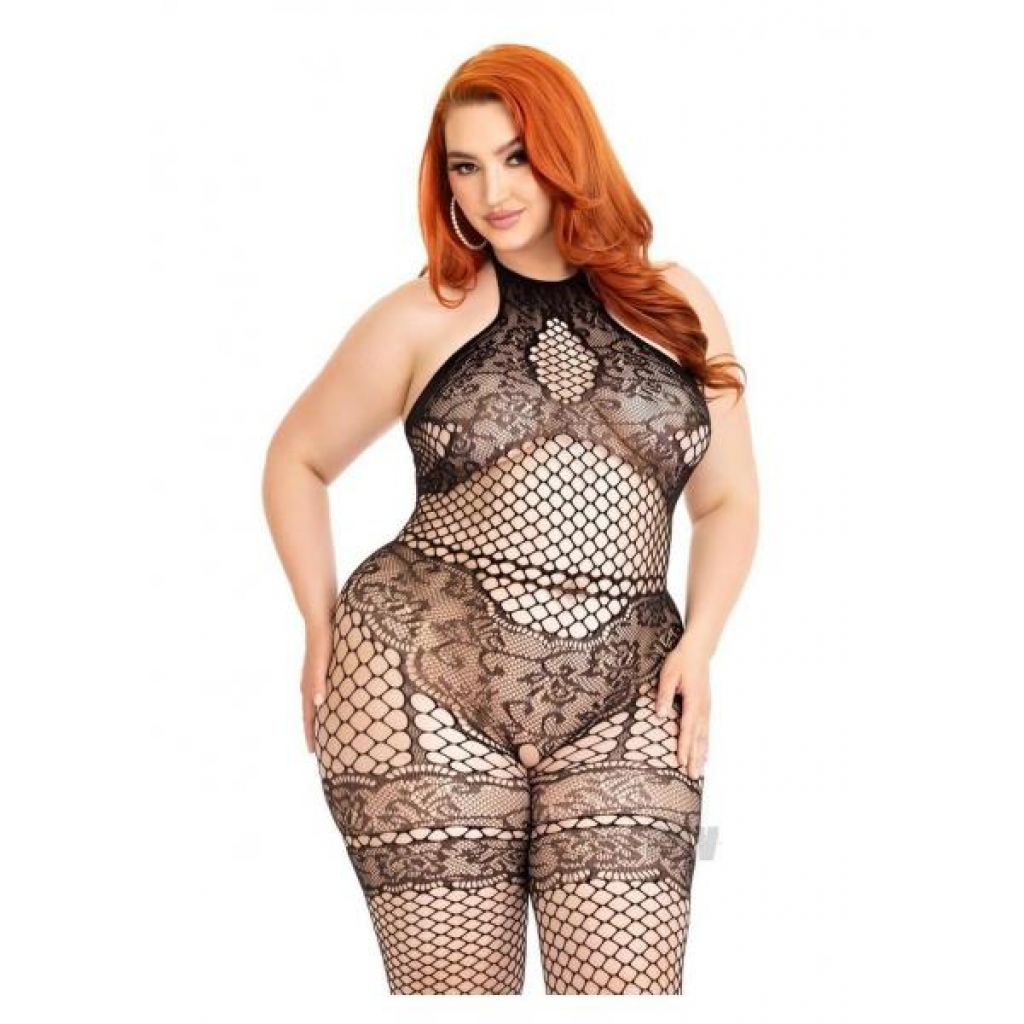 Seamless Industrial Bodystocking 1X/2X Black