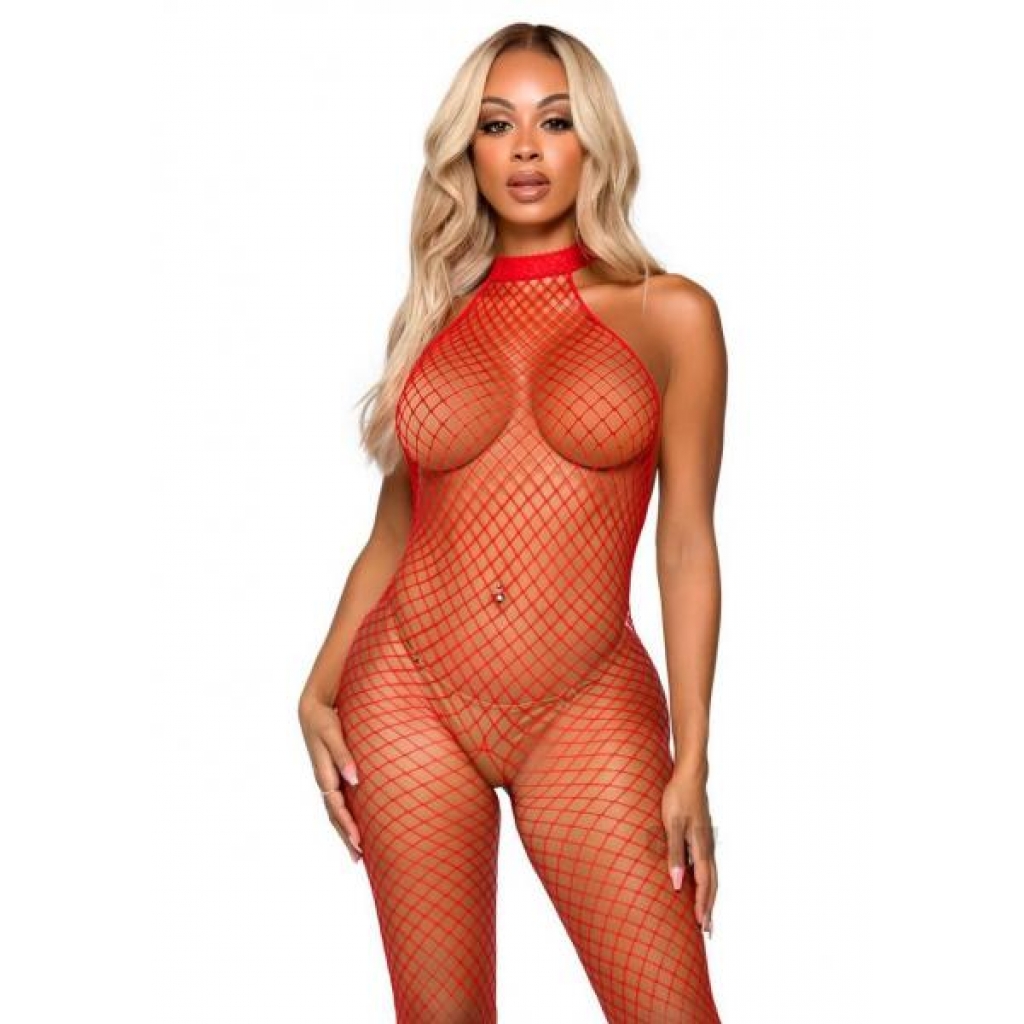 Industrial Backless Bodystocking - OS Red