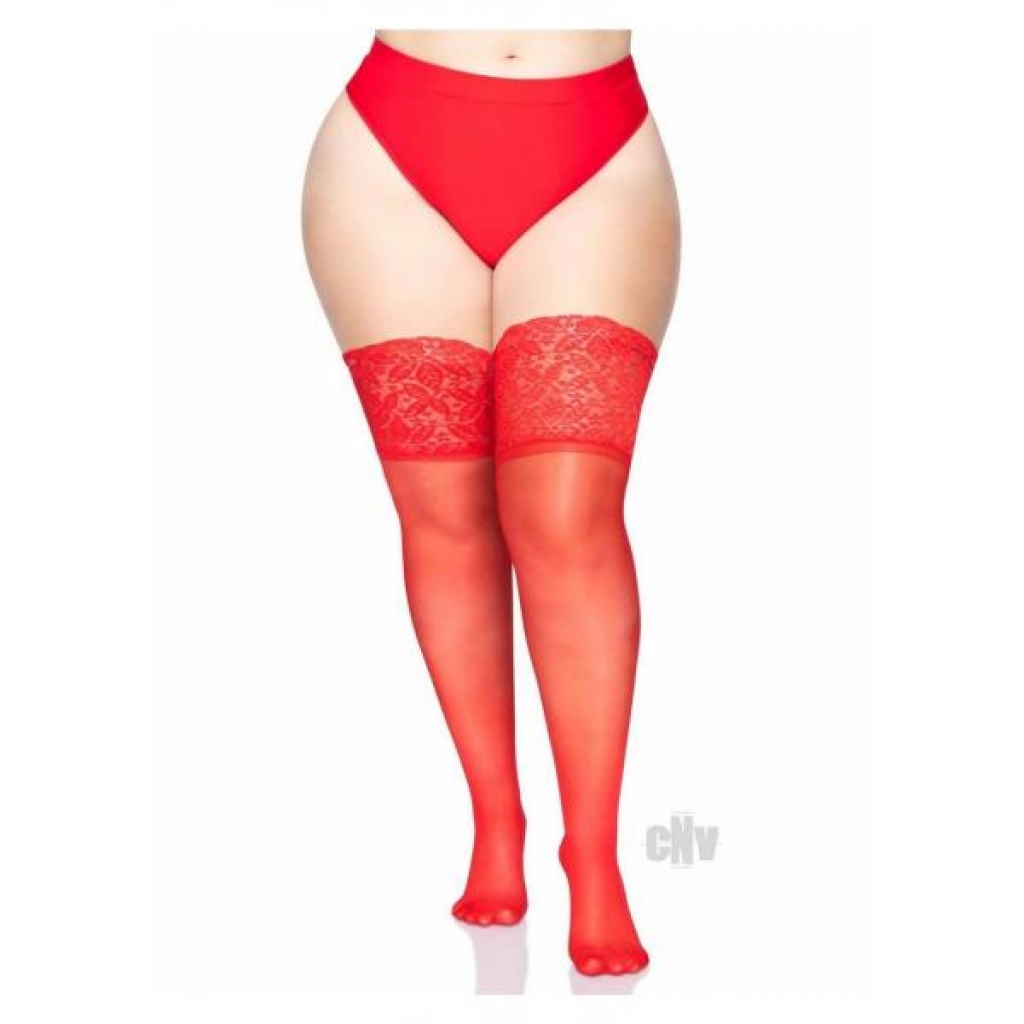 Lycra Stay Up Thigh High Lace Top