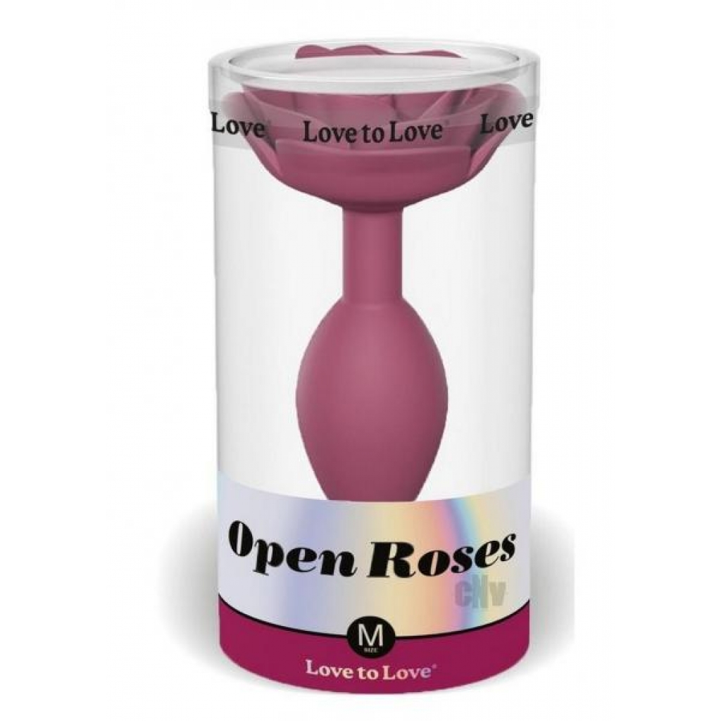 Open Roses Medium Plum Star - Elegant Anal Plug