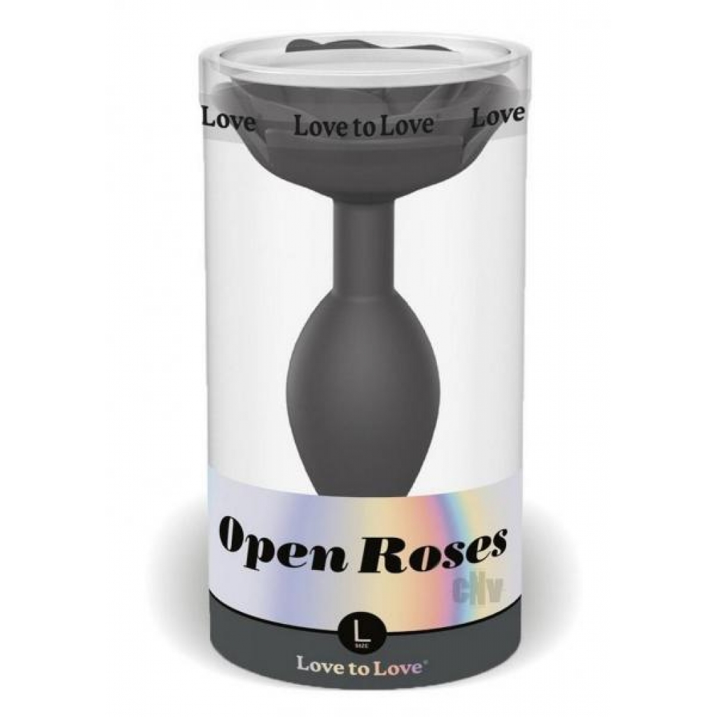 Open Roses Large Black Onyx