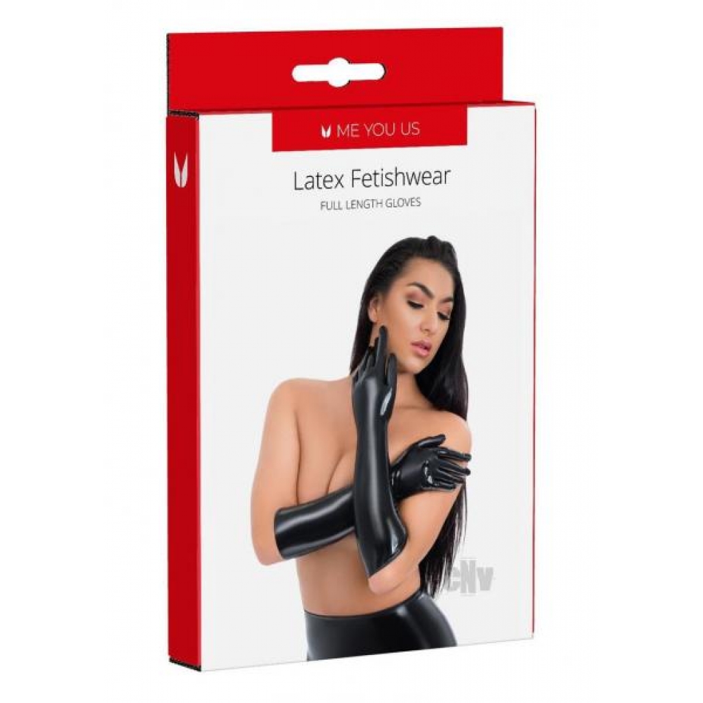 Myu Latex Full Length Gloves - Small Black