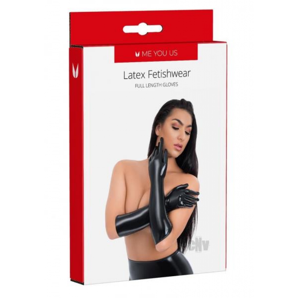 Myu Latex Full Length Gloves - Large Black