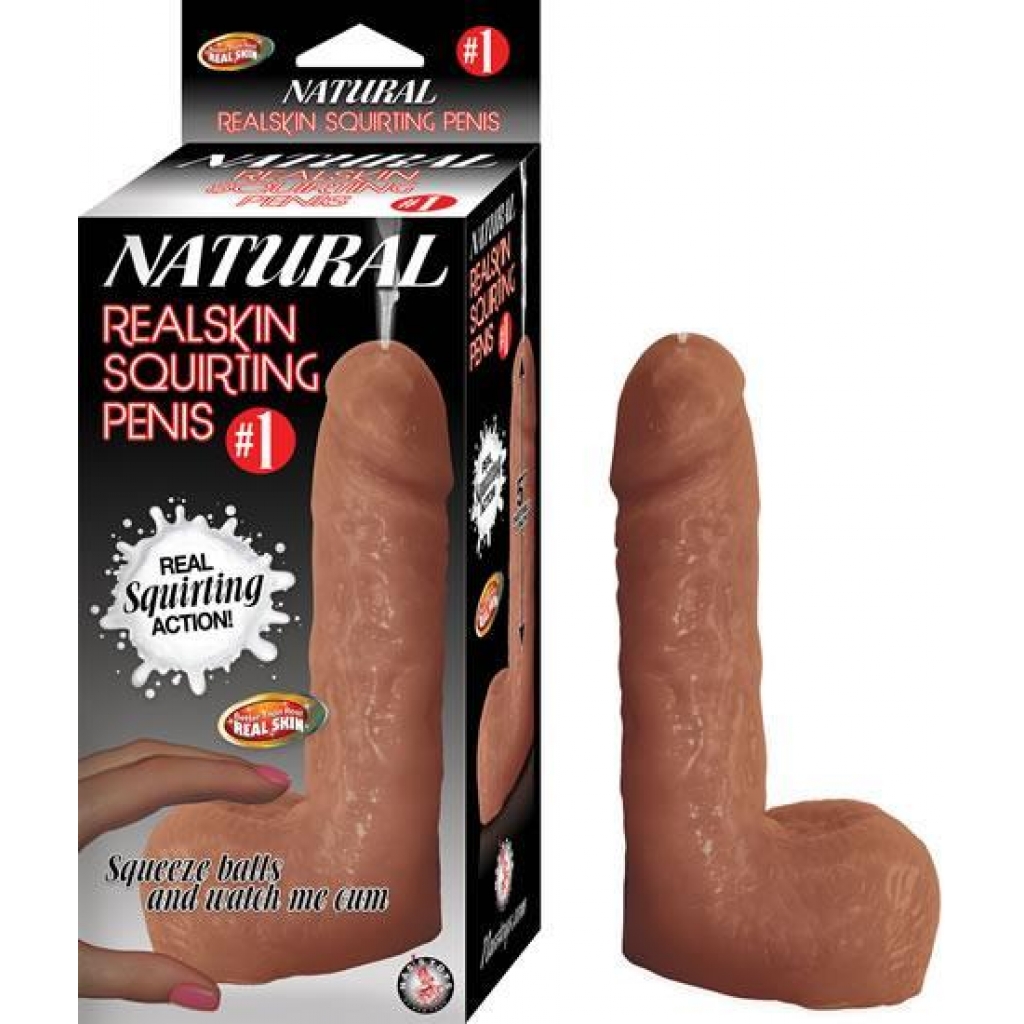 Natural Realskin Squirting Penis #1 - Brown