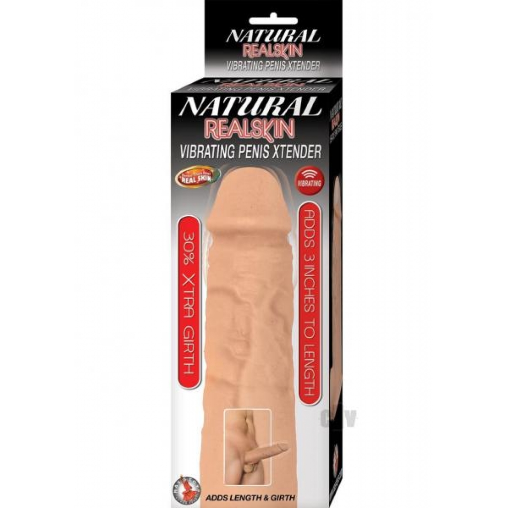 Natural Realskin Vibe Penis Xtend - White