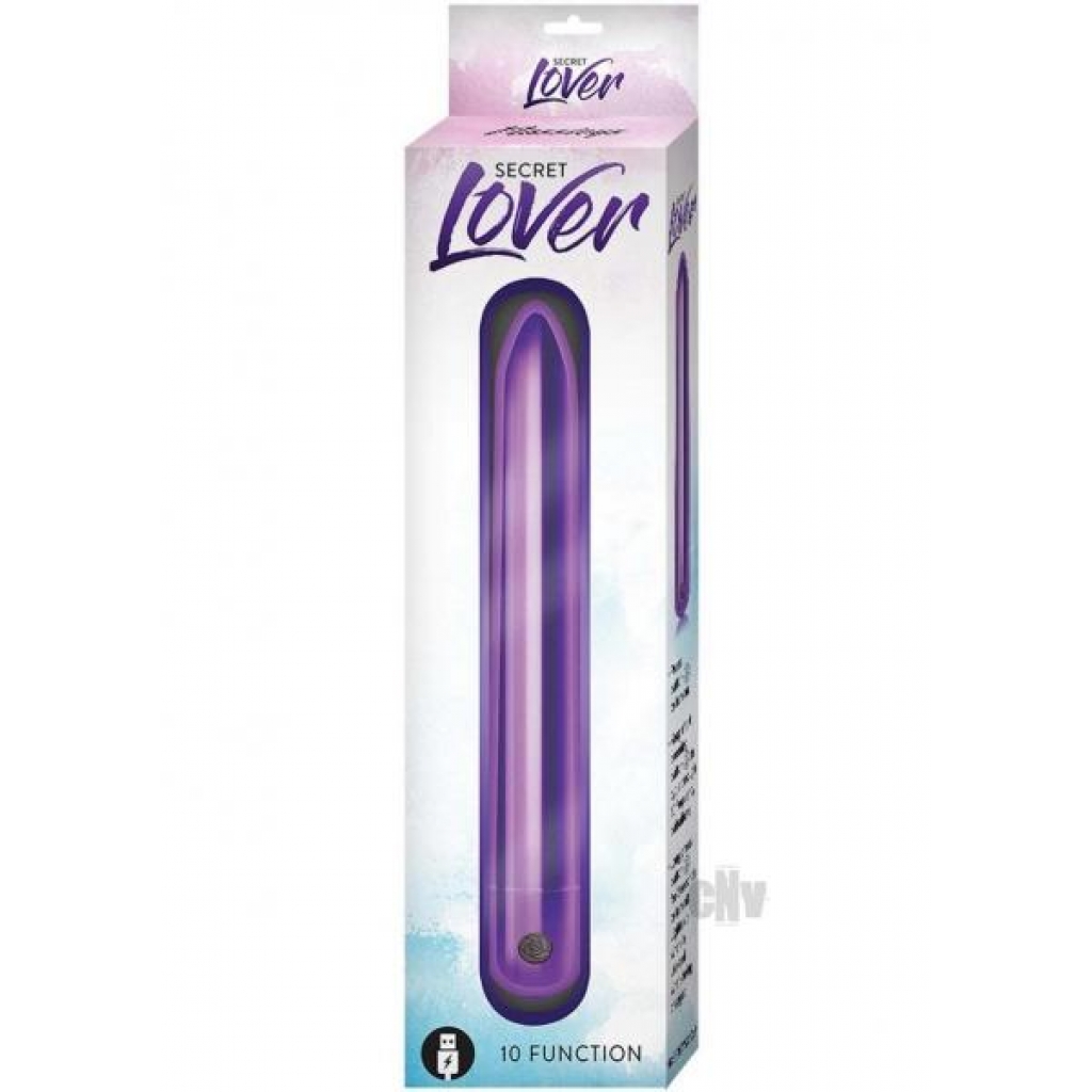 Secret Lover Purple Slimline Vibrator - Sleek and Powerful