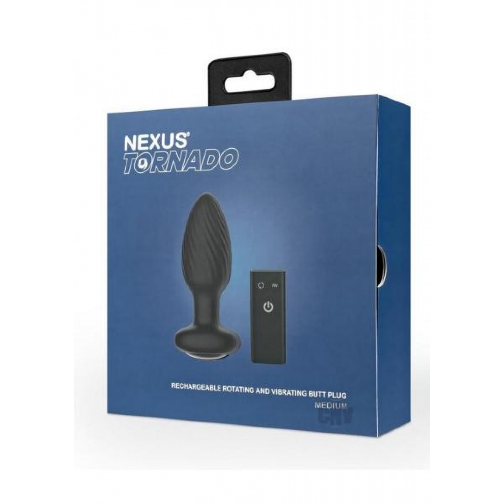 Nexus Tornado Remote Control Butt Plug - Black