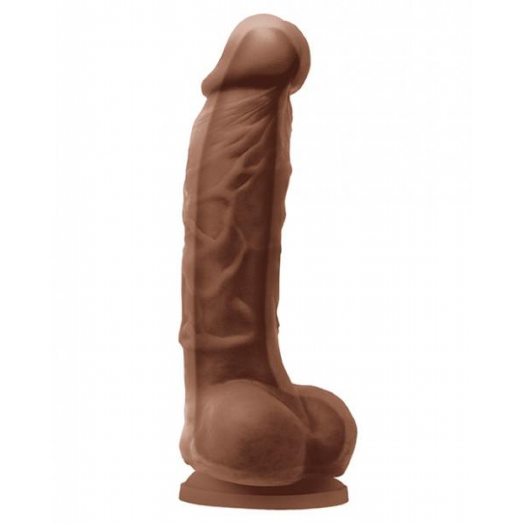 Colours Dual Density 5 inches Dildo Brown