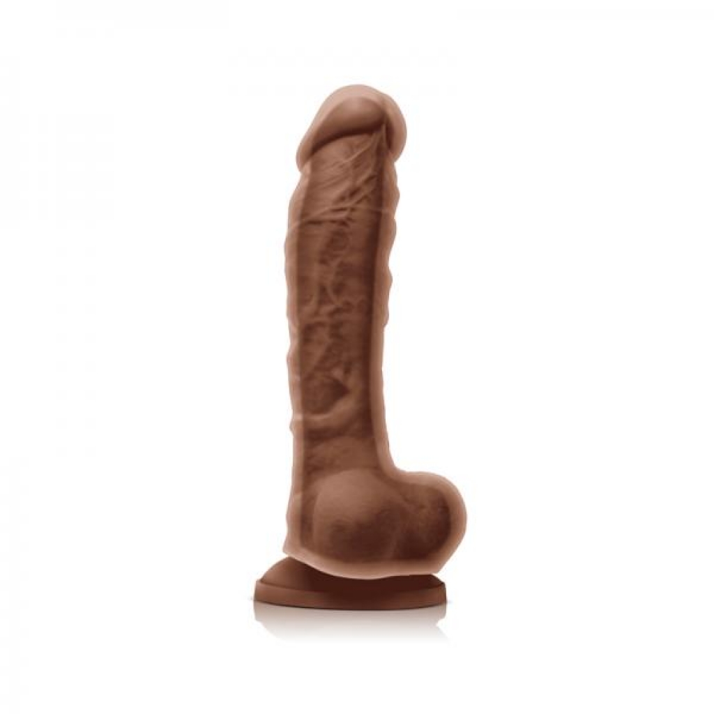 Colours Dual Density 8 Inches - Brown Dildo