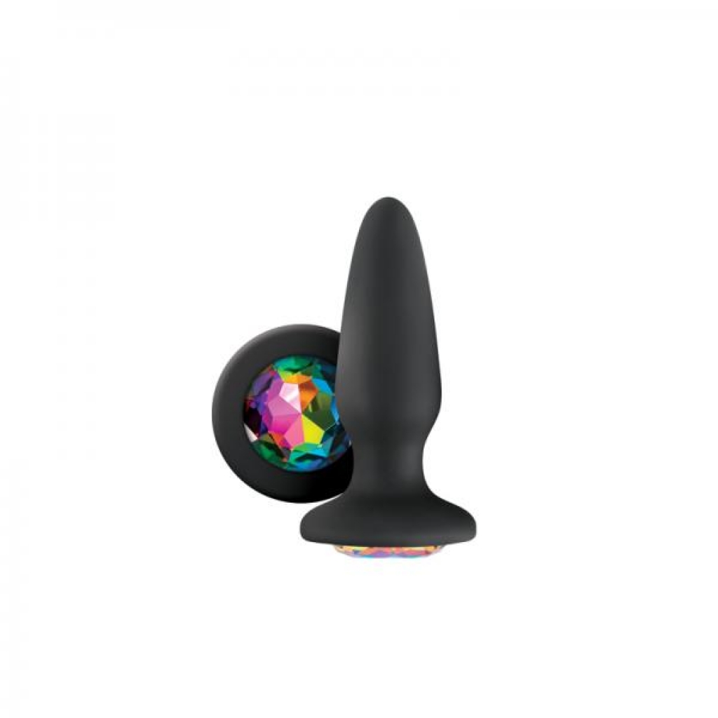 Glam's Rainbow Gem Black Anal Plug