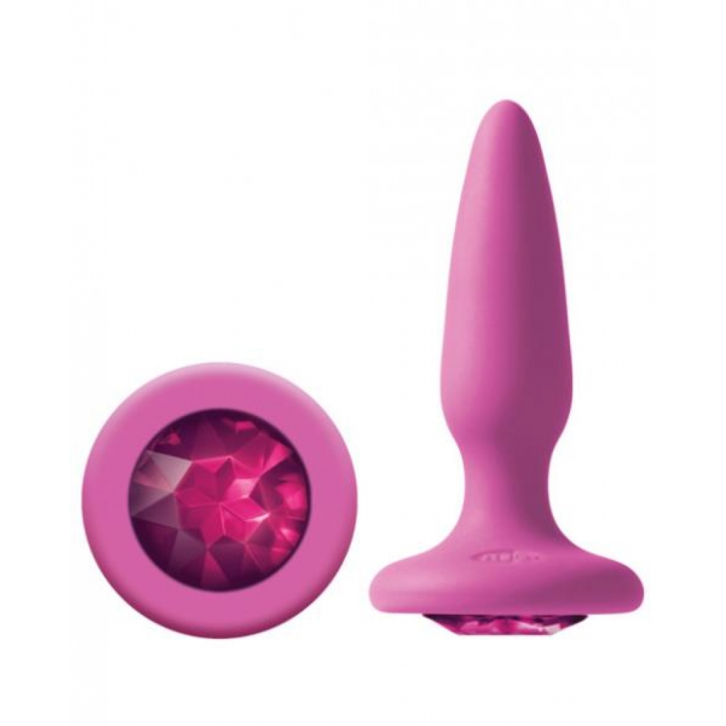 Glam Mini Butt Plug with Pink Gem - Playfully Elegant