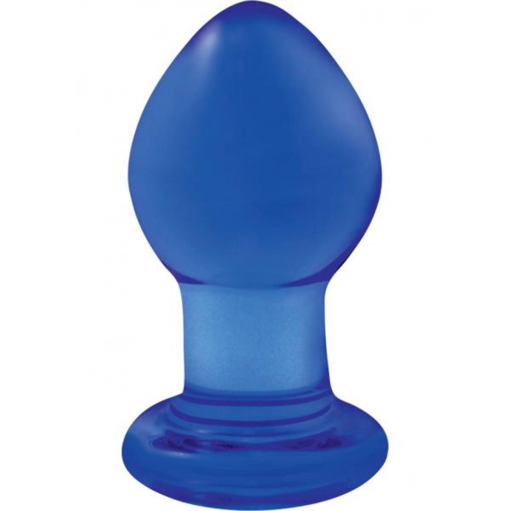 Crystal Premium Glass Plug Blue Small