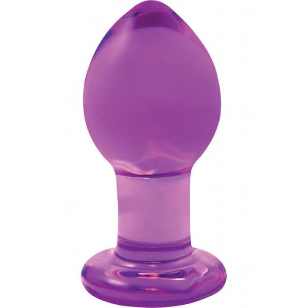 Crystal Premium Glass Plug Medium Purple