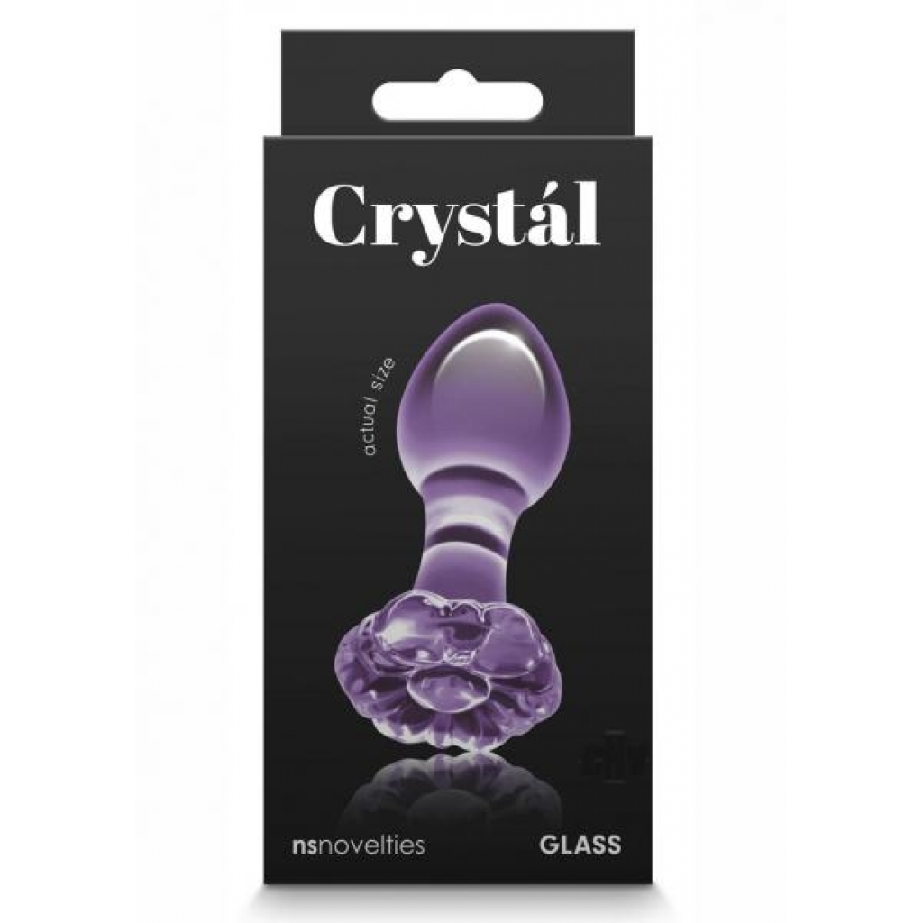 Crystal Glass Purple Dildo