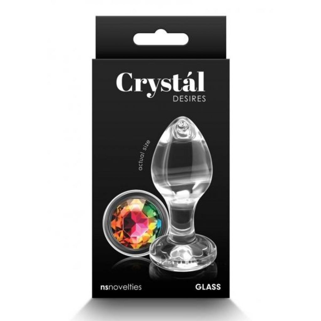 Crystal Desires Rainbow Gem Medium Anal Plug