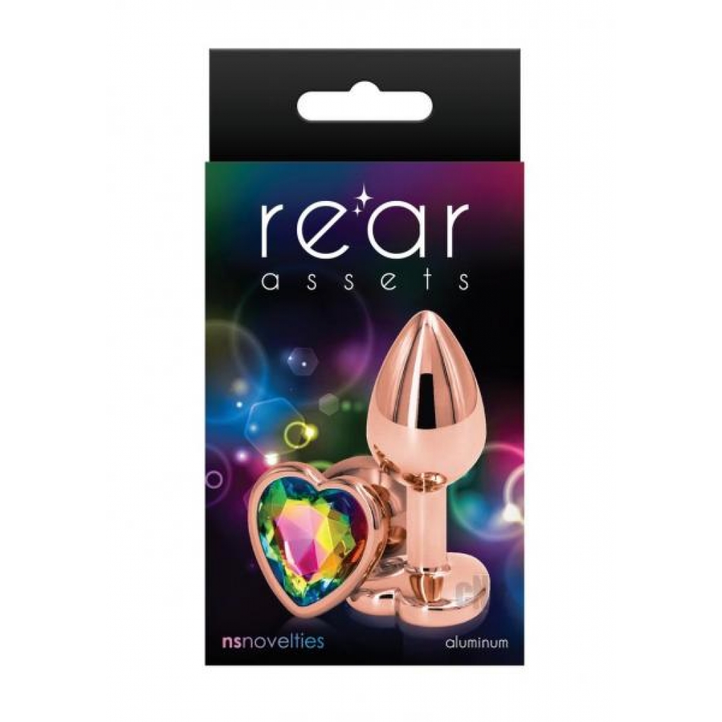 Rear Assets Rose Gold Heart Small Anal Plug