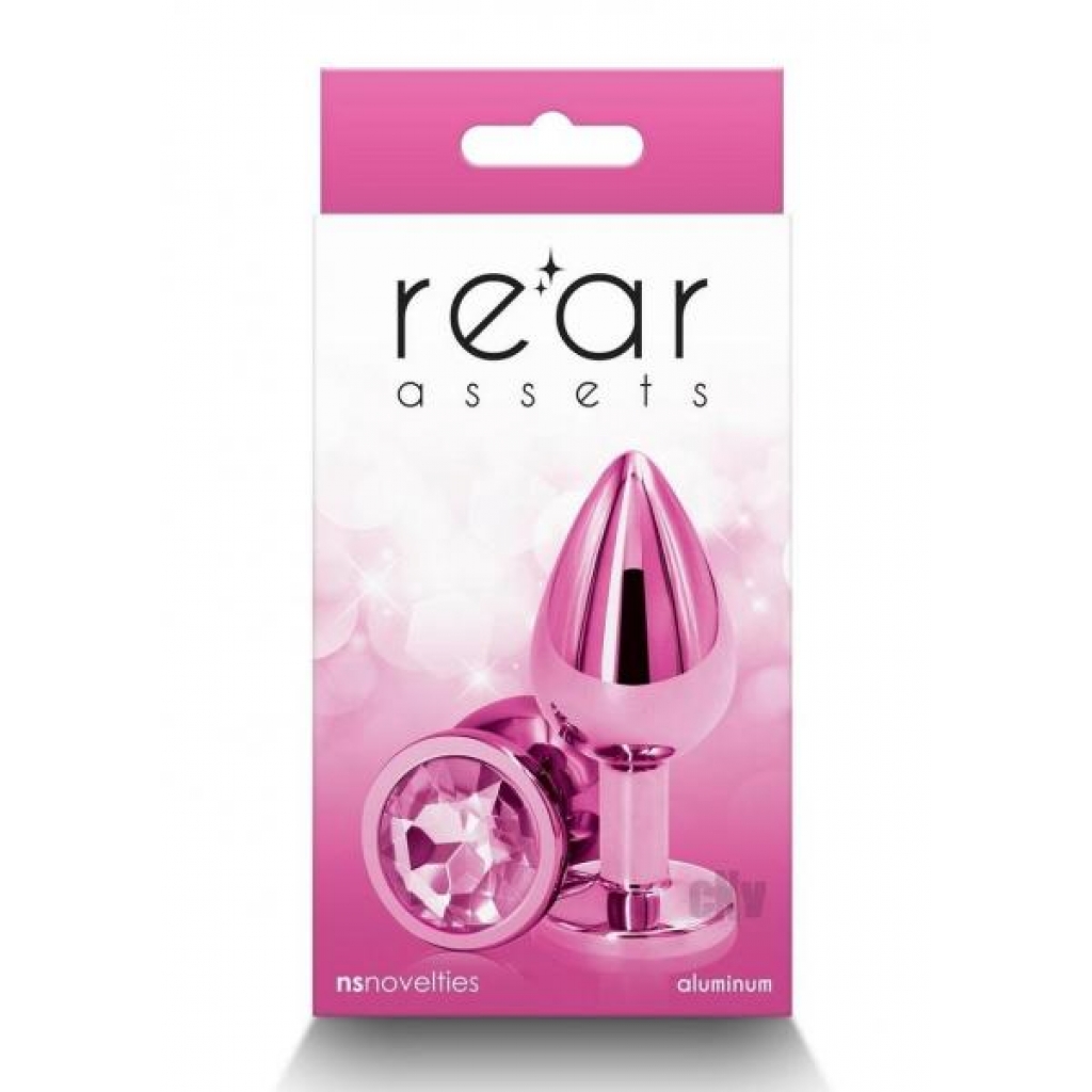 Lightweight Chrome-Plated Anal Toys in Medium Pink