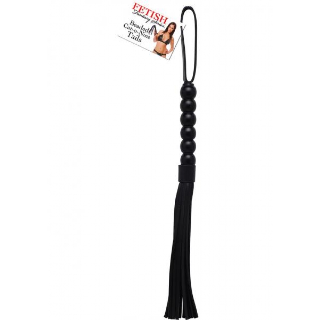 Fetish Fantasy Beaded Cat O Nine Tails - Black