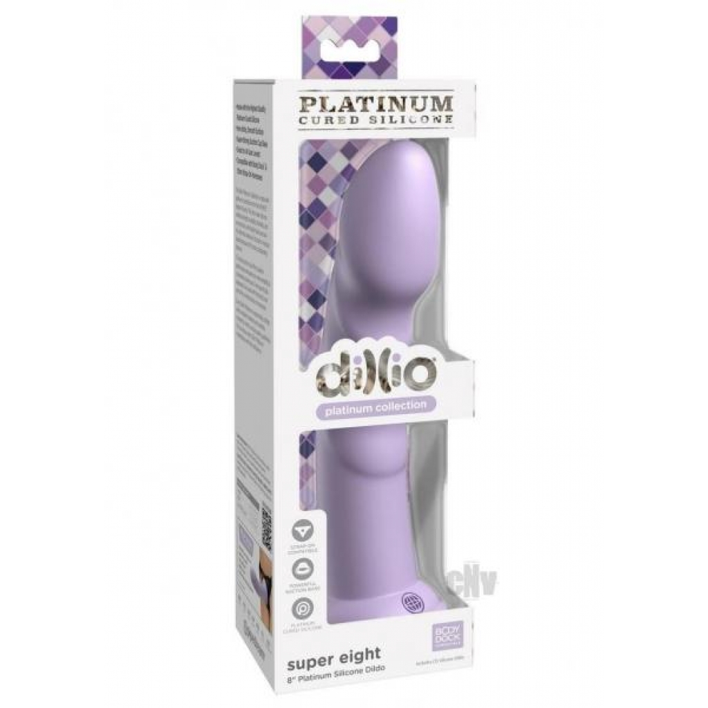 Dillio Platinum Super Eight Lavender Dildo