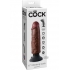 King Penis 6 inches Vibrating Dildo - Brown