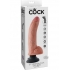 King Penis 9 Inches Dildo with Balls - Vibrating Beige