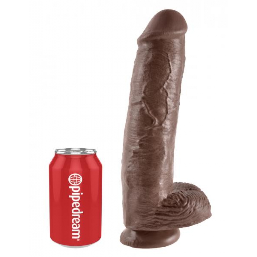 King Penis 11-Inch Realistic Dildo - Brown