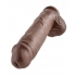 King Penis 11-Inch Realistic Dildo - Brown