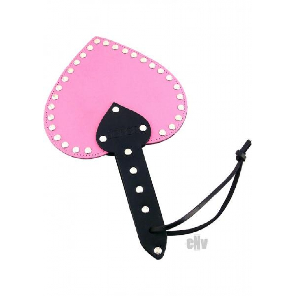 Rouge Heart Paddle - Pink Leather