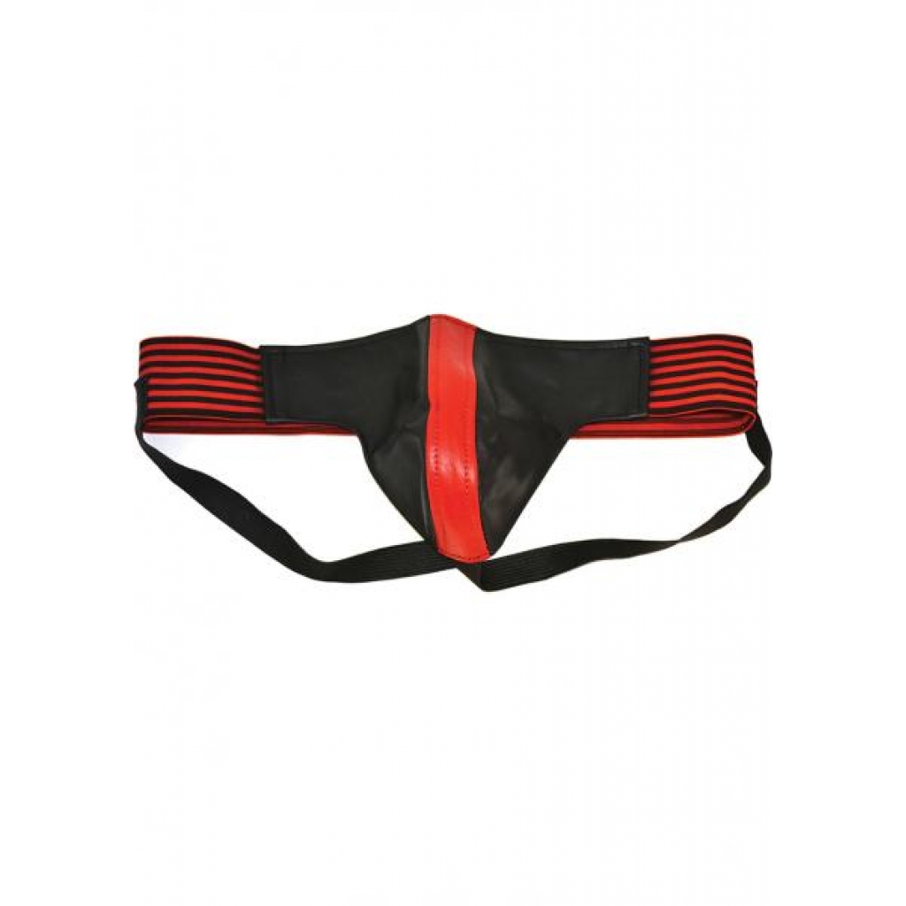 Rouge Jock With Stripes - Medium Red/Black