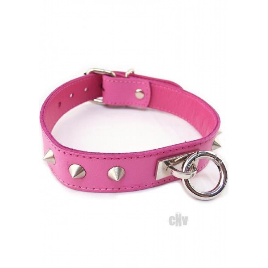 Rouge O Ring Studded Collar - Pink