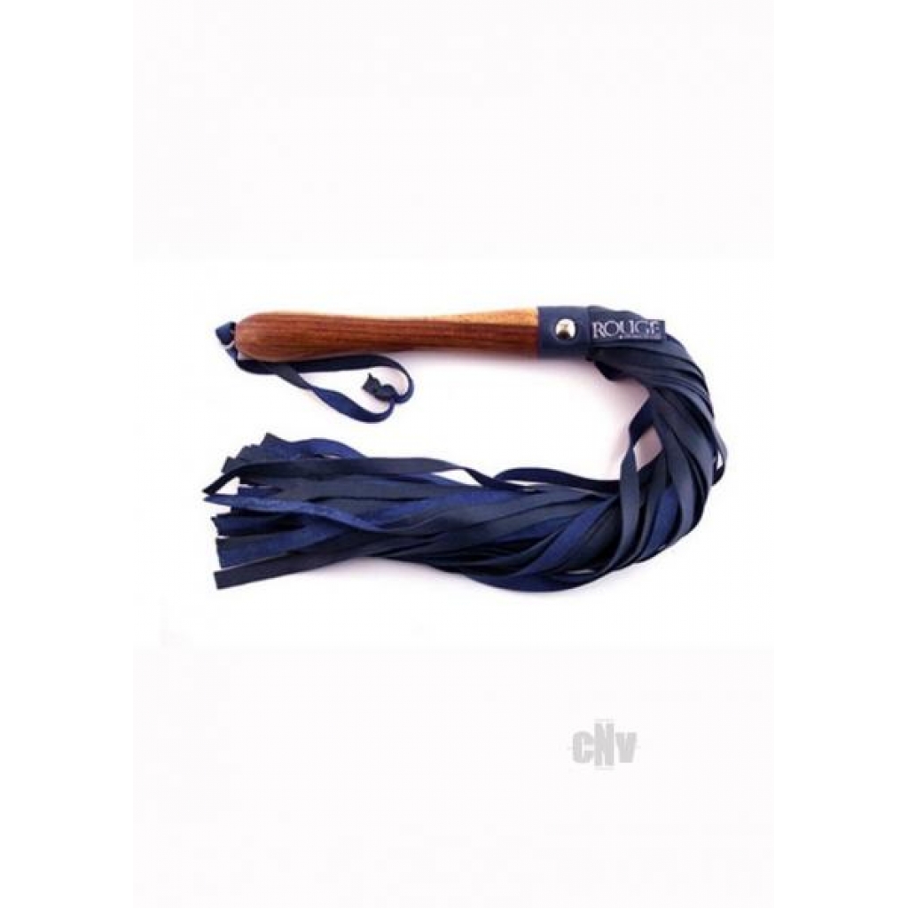 Rouge Wooden Handle Flogger Blue