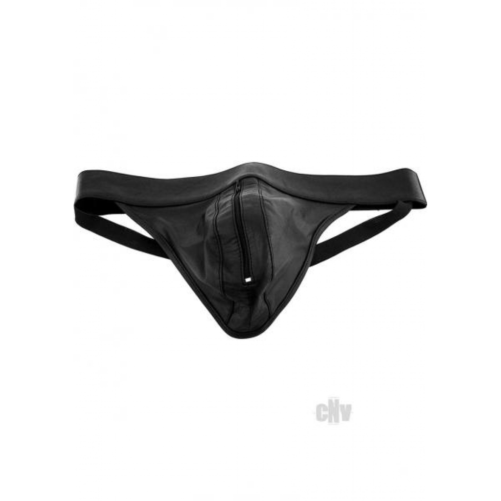 Rouge Zip Lux Jock in Black - Elegant Design