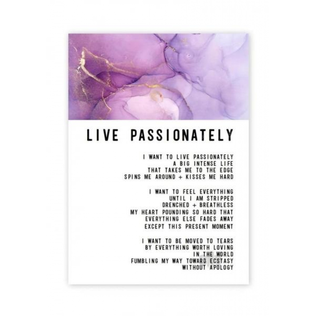 Live Passionately Greeting Card