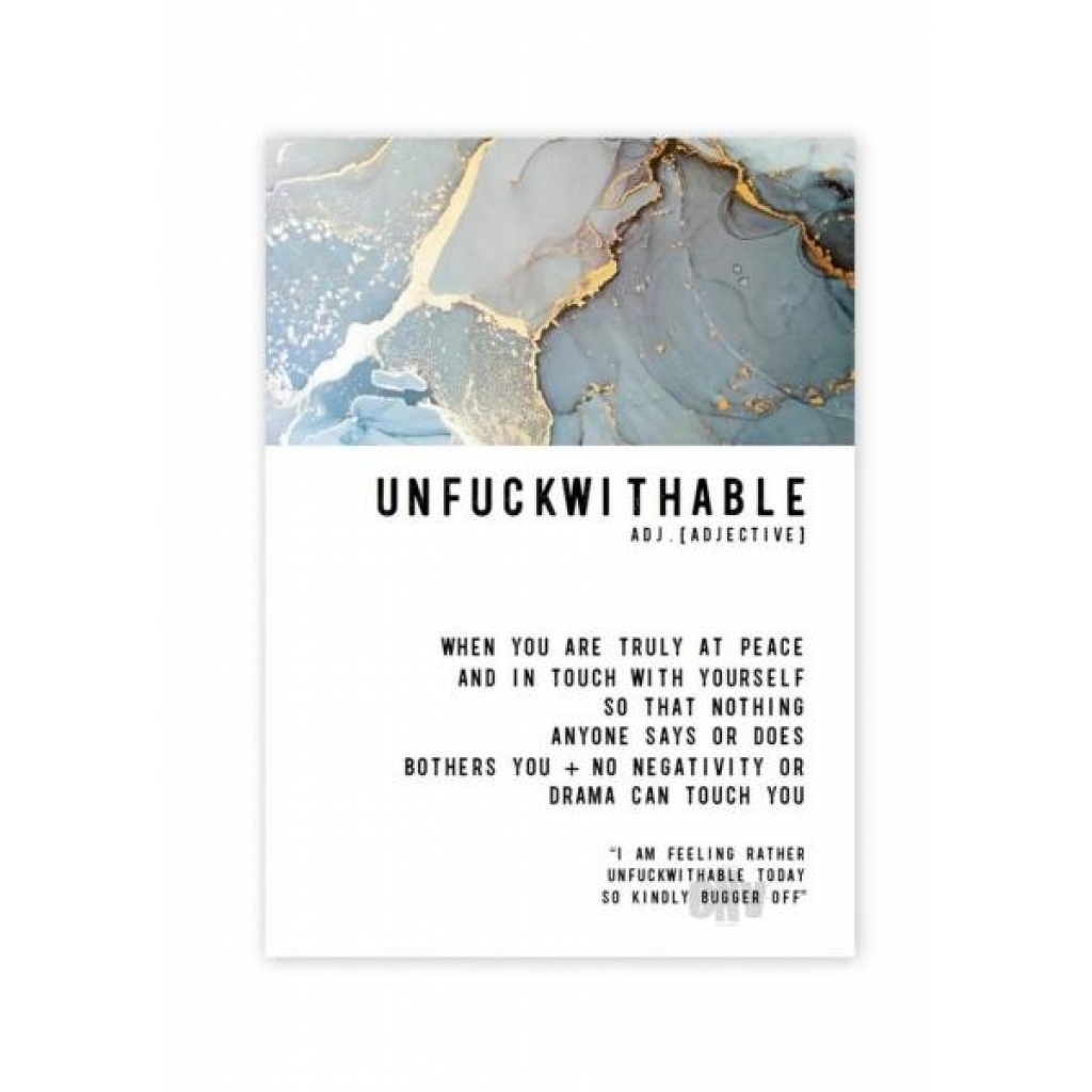 Unfuckwithable Greeting Card - 6 Pack