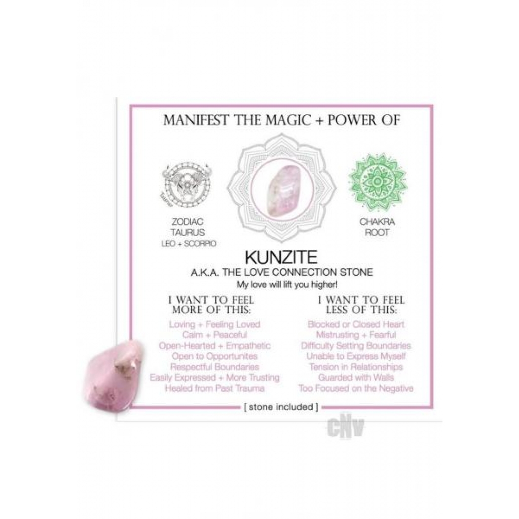 Kunzite Crystal Manifestation Cards