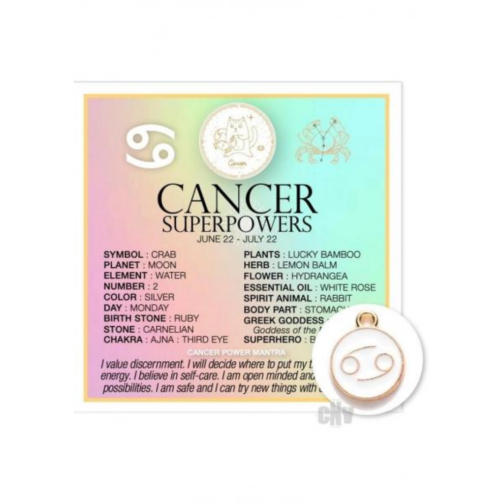 Zodiac Cancer - Card + Charm Package