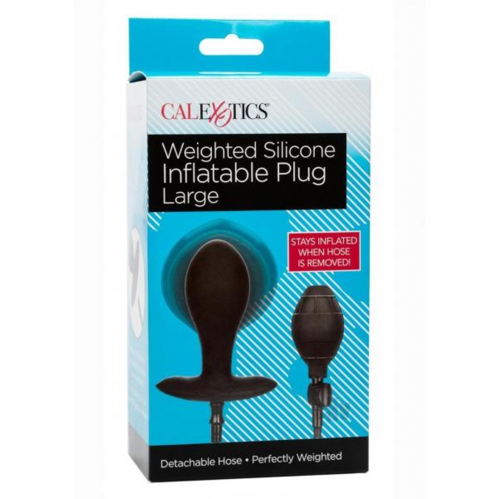 Weighted Silicone Inflate Plug - Lg Black