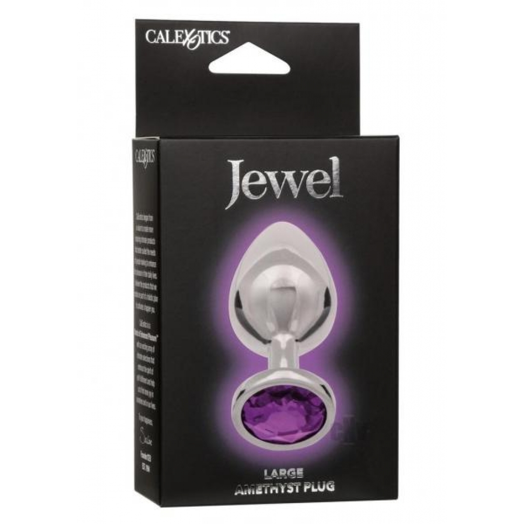 Jewel Large Amethyst Plug - Purple