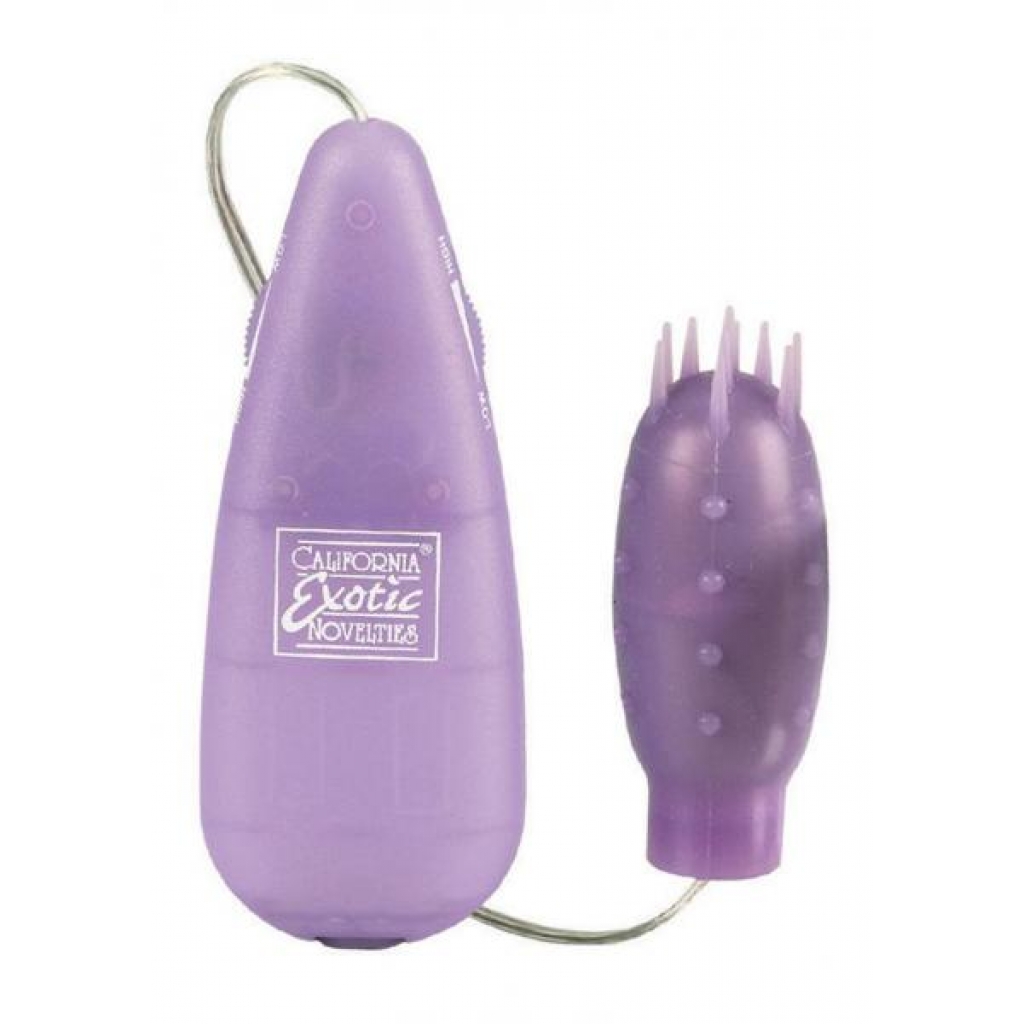 Silicone Slims Nubby Bullet Vibrator - Purple