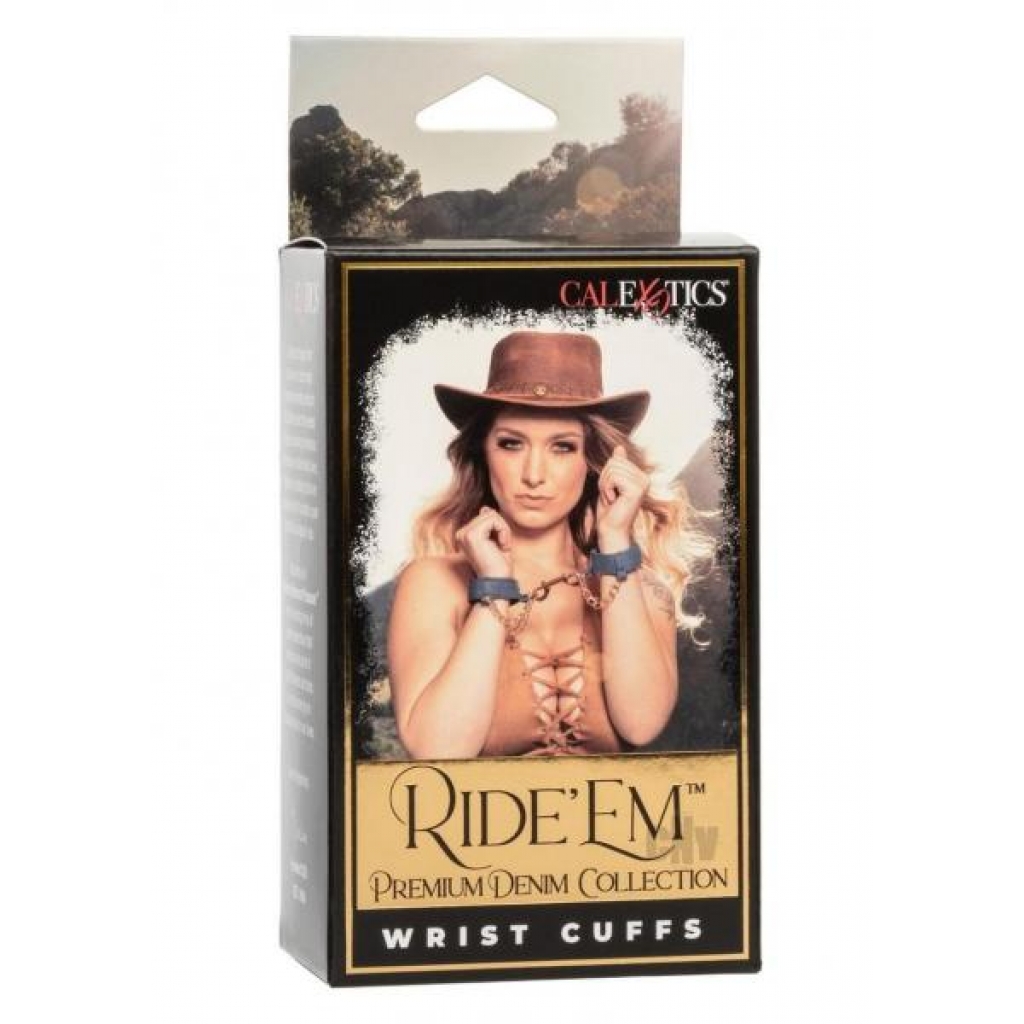 Ride Em Premium Denim Coll Wrist Cuffs