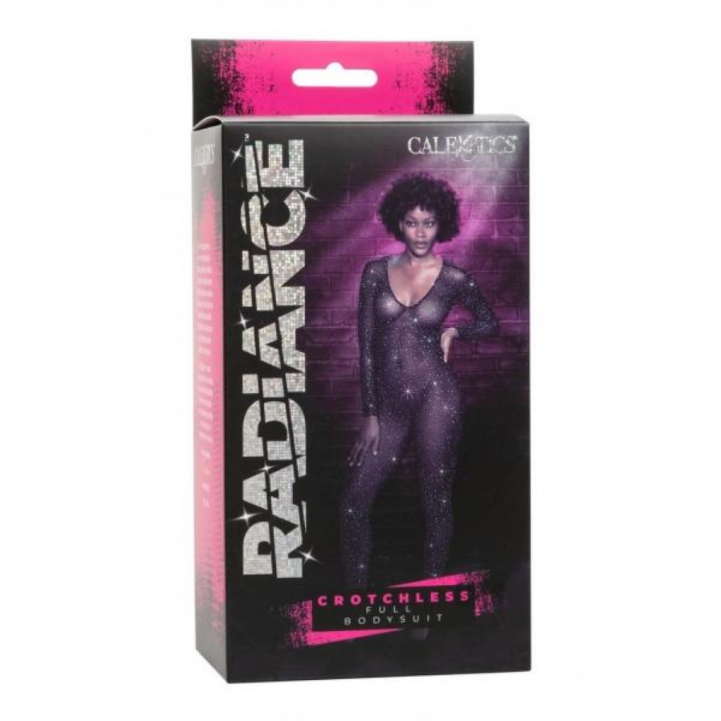 Radiance Crotchless Full Body Suit - Black