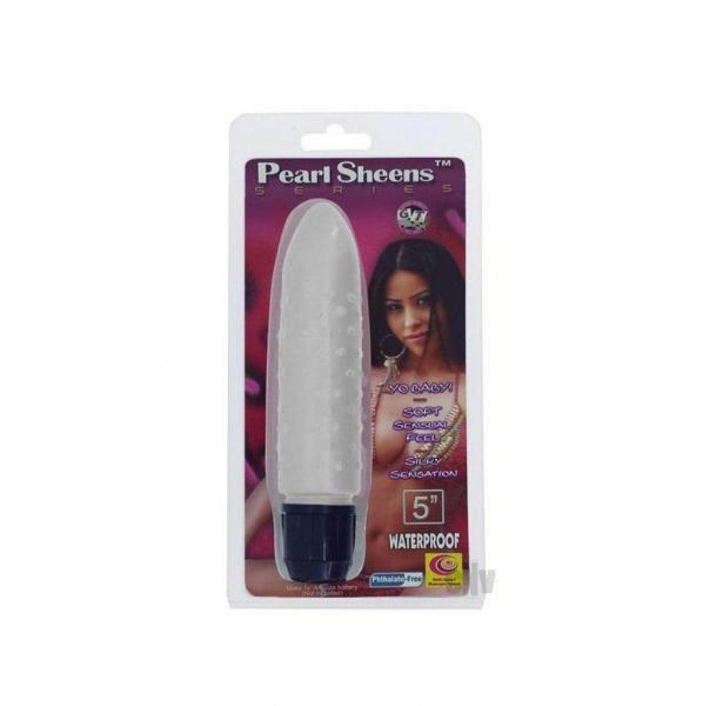 Pearl Sheens Bumpy Vibrator - 5 Inches (White)