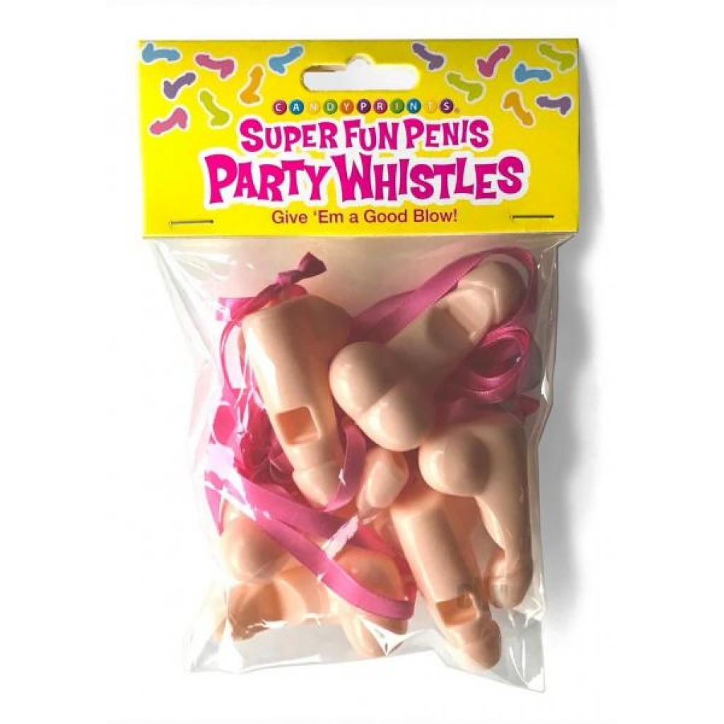 Super Fun Penis Party Whistles - 6pk