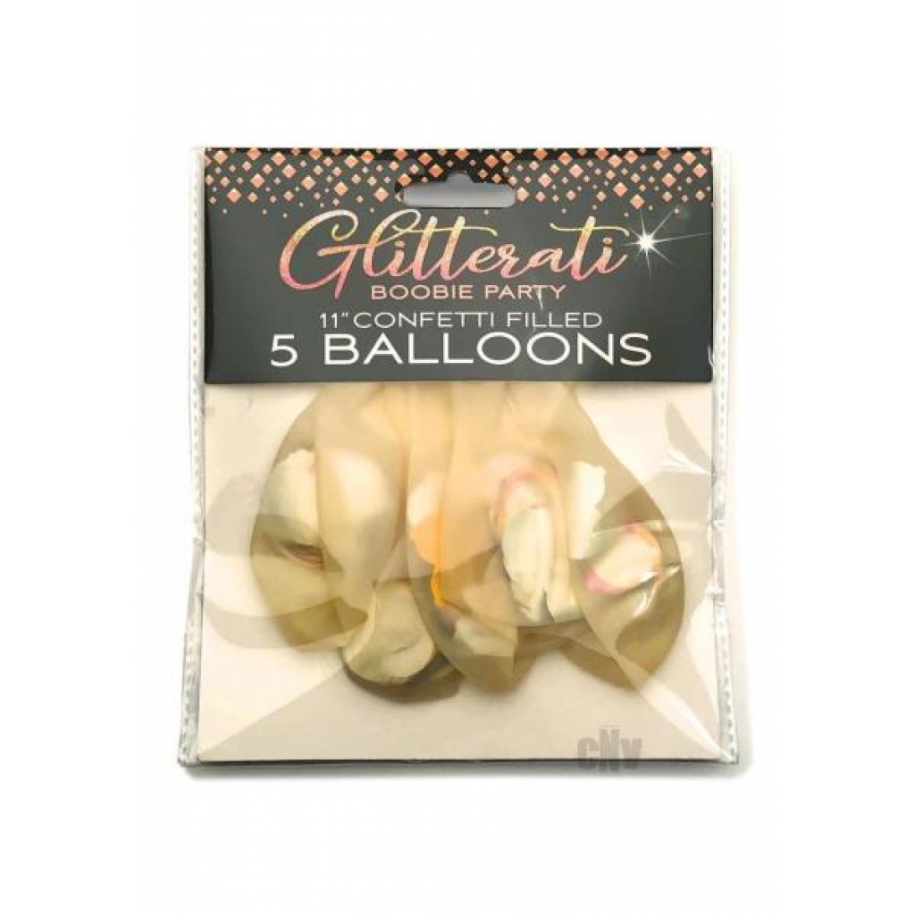 Glitterati Boobie Confetti Balloons - 6 Pack