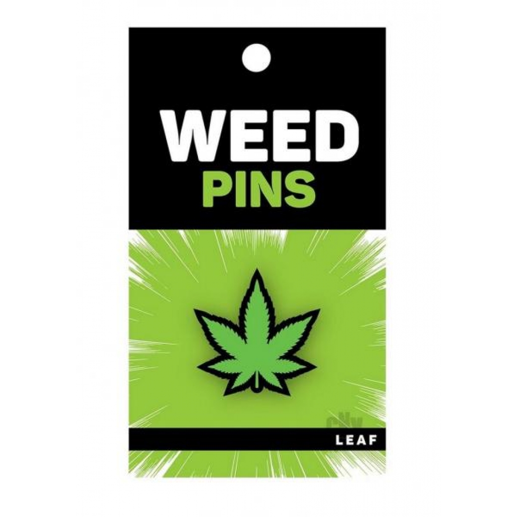 Marijuana Leaf Green Enamel Pin