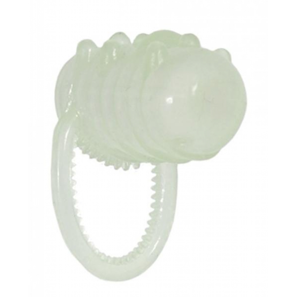 Tongue Dinger Night Stroker Vibrating Ring - Glow In The Dark