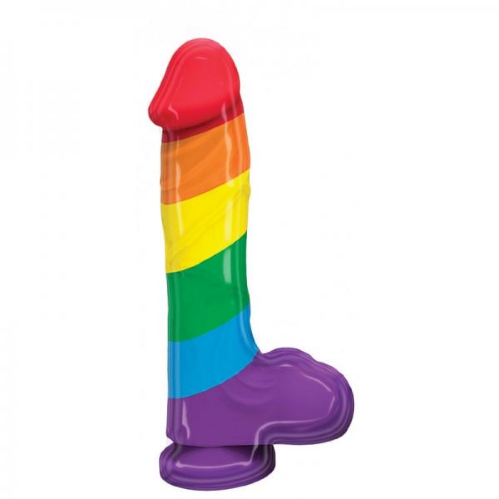 Pumped Rainbow 9.4 Inch Silicone Dildo